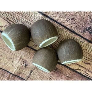 TRADER VIC RESTAURANT ST LOUIS MO SET OF 4 TIKI COCONUT CUPS